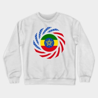 Ethiopian American Multinational Patriot Flag Crewneck Sweatshirt